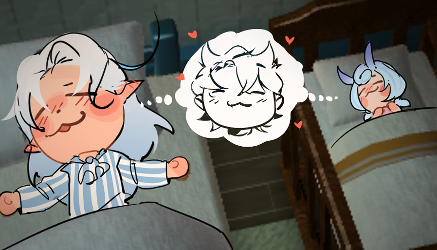 That baby doesn't even look like me but we do dream of the same person #Wriolette #GenshinImpact