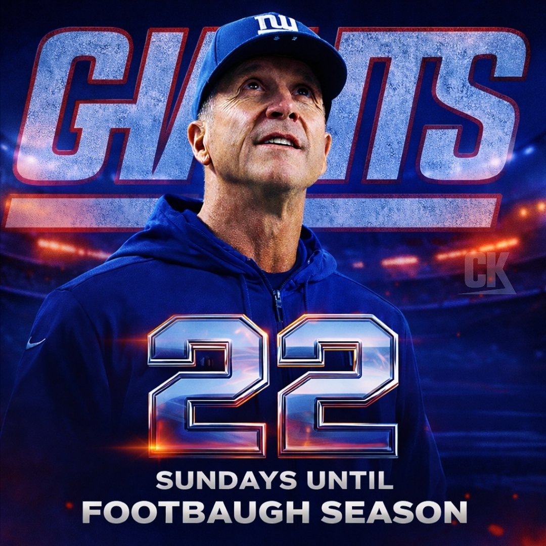 22 Sundays left until the return of the New York Footbaugh Giants.

#NYGIANTS