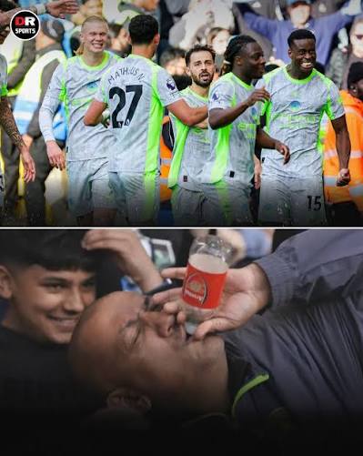 mozeroxKE's tweet photo. City scoring the 3rd goal while Arsenal’s title hopes slowly evaporate…
That empty bottle isn’t a joke, it is a prediction 😭🤣

#EPL #ManCity #Arsenal  Show More...... https://t.co/WY1Z1Lcec6
