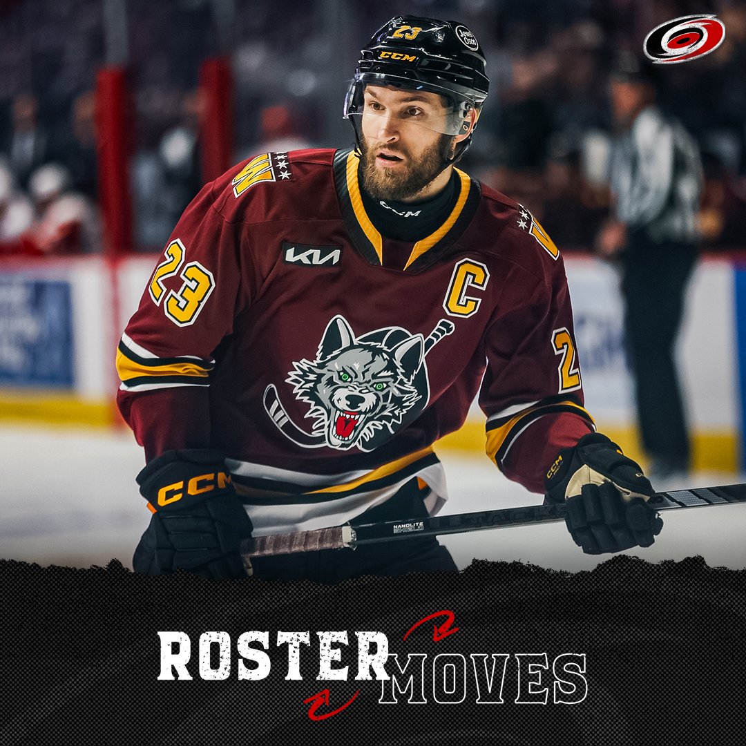 Canes's tweet image. The #Canes have assigned forward Josiah Slavin to the @Chicago_Wolves.

Details » n.carhur.com/3Q1otYA