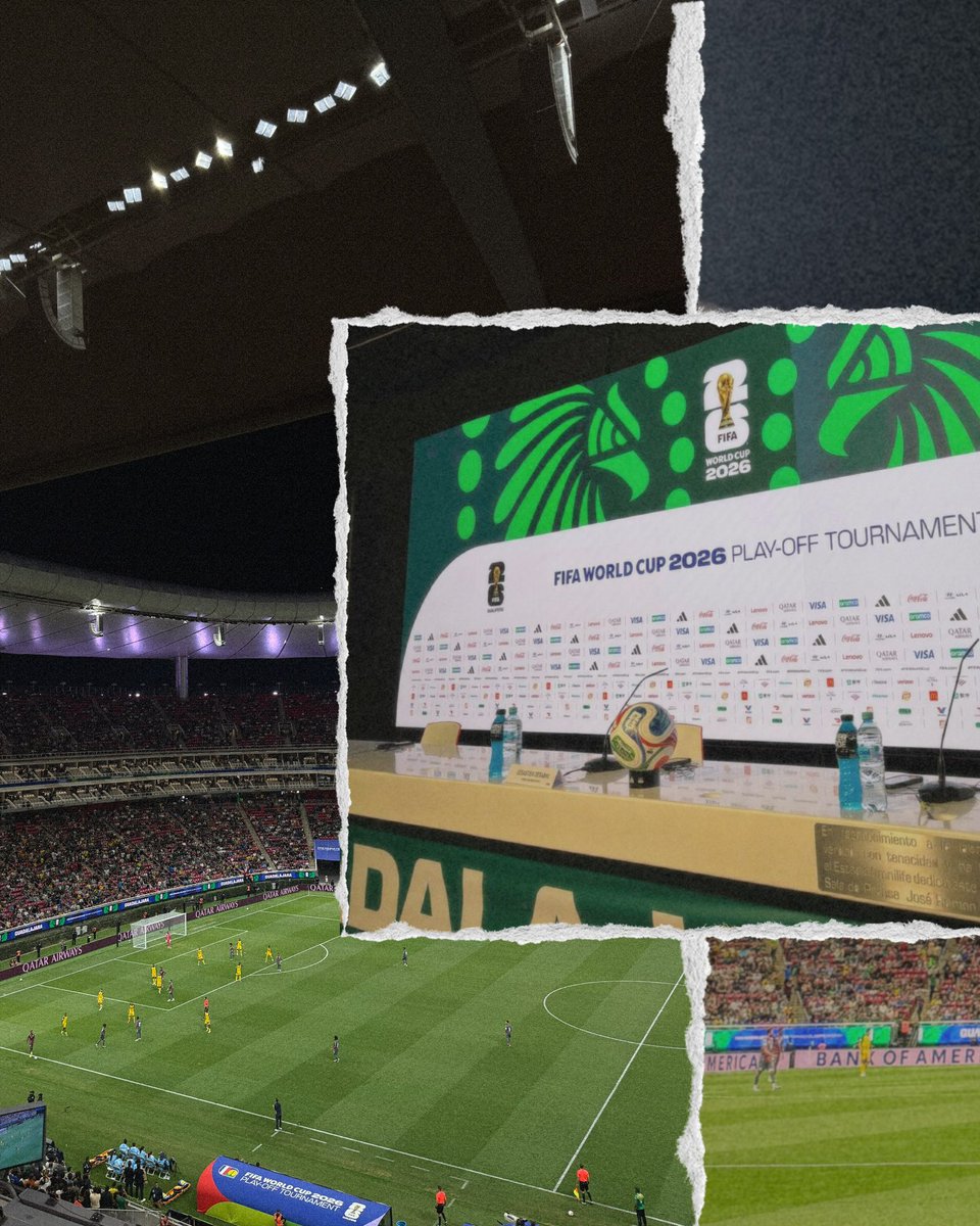 yaztorresv's tweet photo. FIFA World Cup 2026™️ Play-off Tournament

📍 Guadalajara Edition 🏟️

#FWC2026 https://t.co/hCEQsDZVqF
