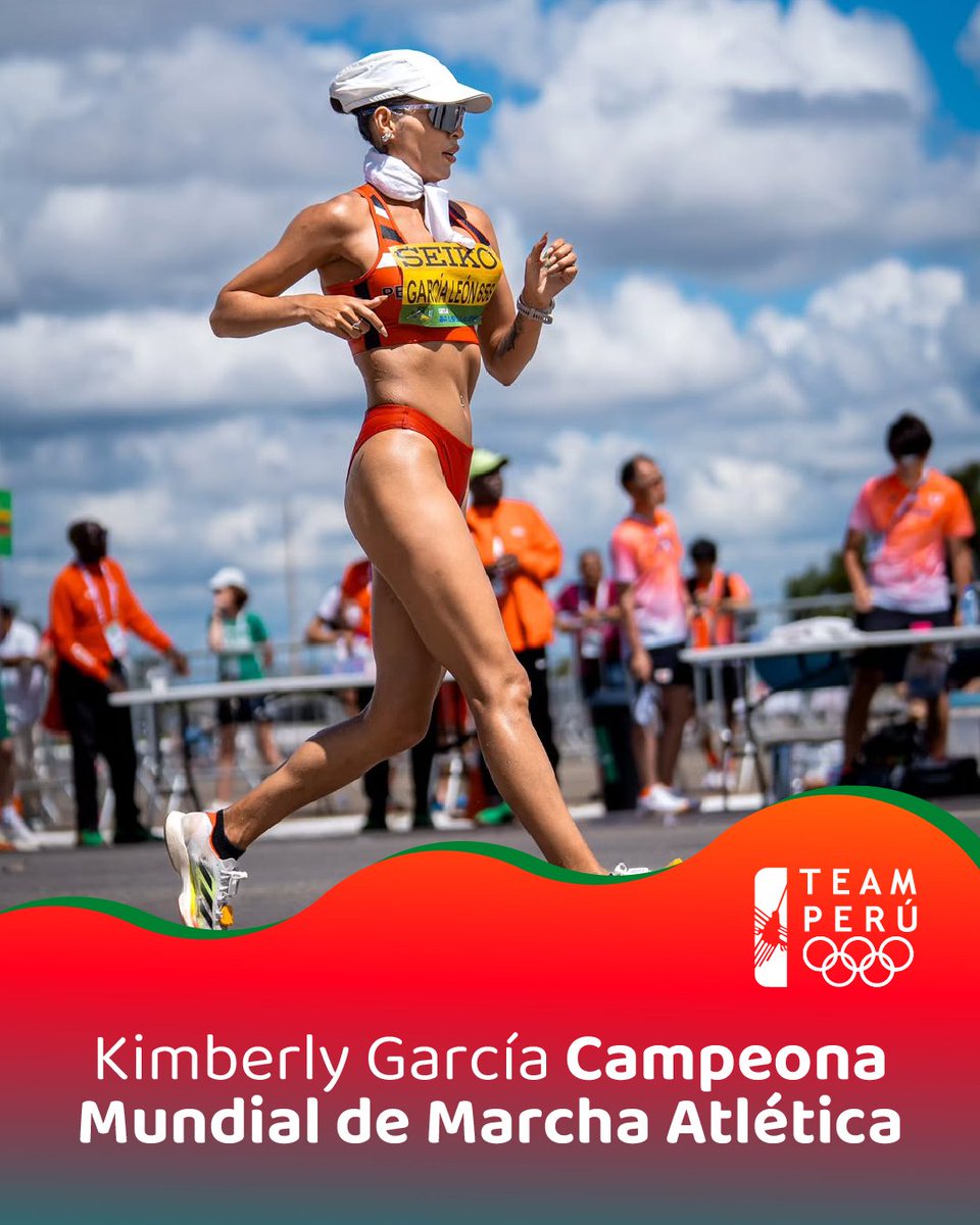 copteamperu's tweet image. 🏆🇵🇪 ¡Campeona Mundial!

Kimberly García se coronó campeona de la media maratón de marcha atlética en el Campeonato Mundial de Brasilia 🇧🇷, imponiéndose con un tiempo de 1:35:00 y dejando al Perú en lo más alto del mundo.

📸: Sebastian Lasquera
