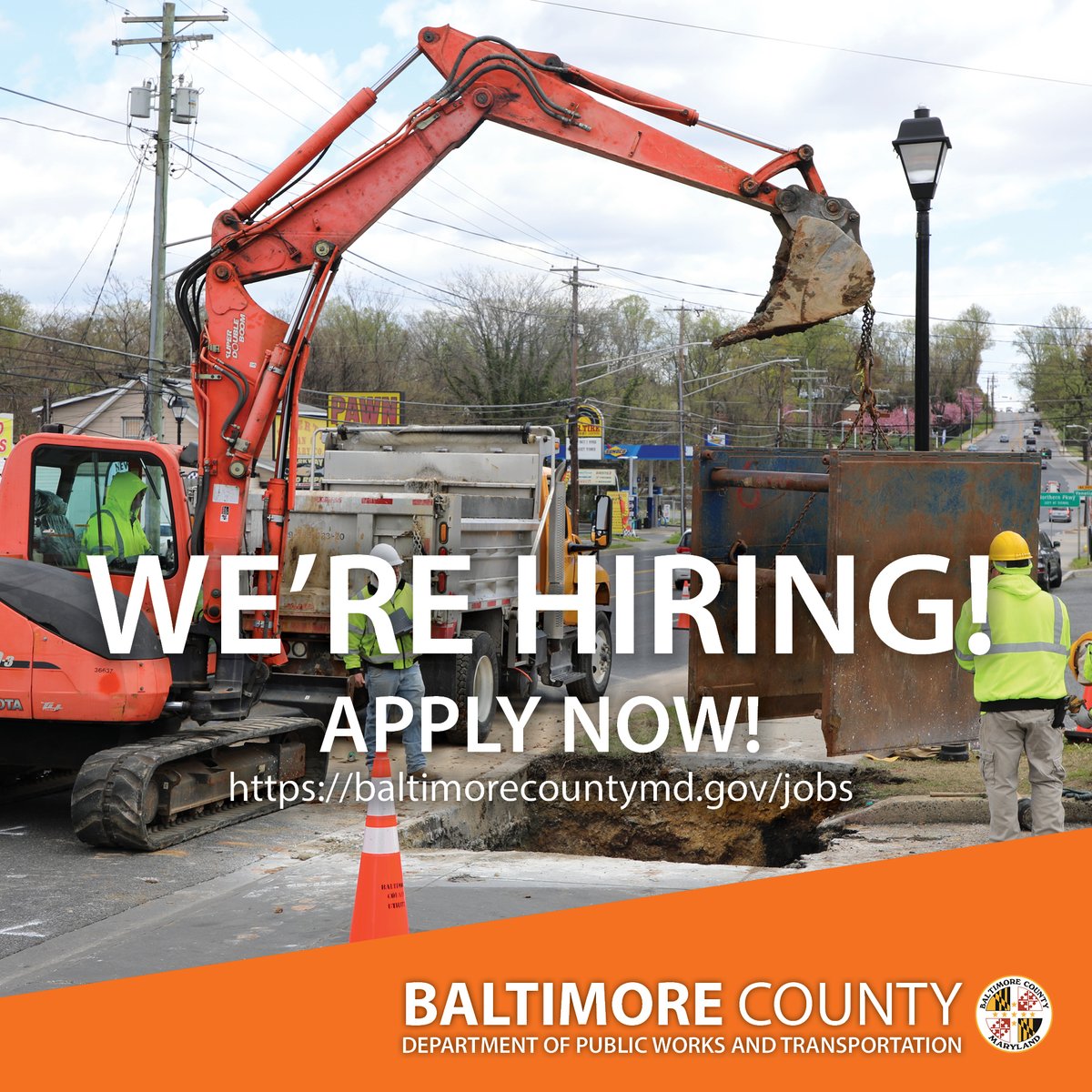 BaltCoDPWT's tweet image. Join our team: baltimorecountymd.gov/jobs!

#NowHiring #ApplyNow #Jobs