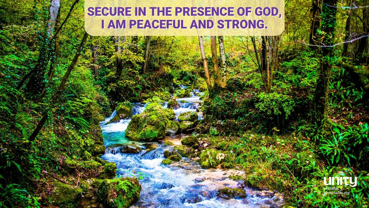 Inner Peace

“SECURE IN THE PRESENCE OF GOD, I AM PEACEFUL AND STRONG.”- DailyWord.com

#DailyWord #Unity #UnityDallas #innerpeace