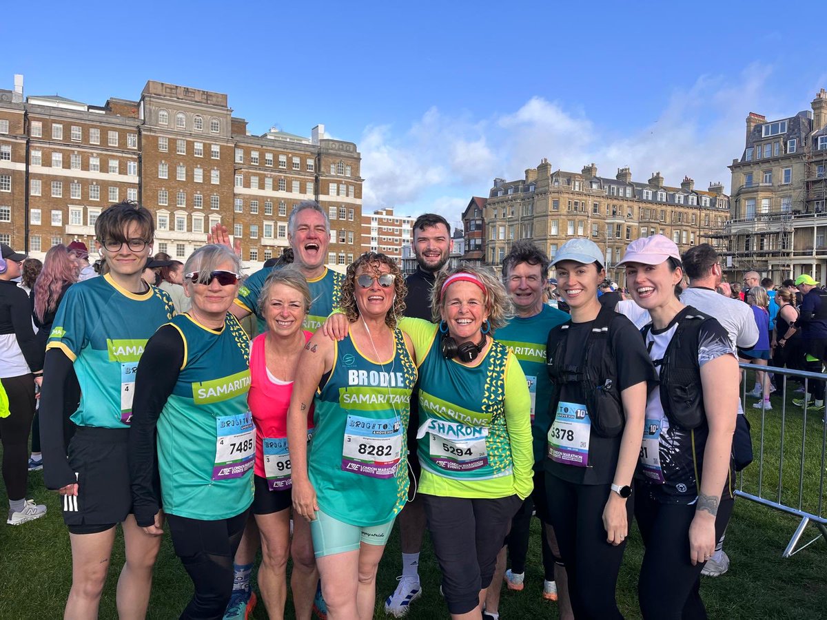 BHSamaritans's tweet photo. What an amazing day at @BrightonMarathn &amp; well done to all our fantastic @BHSamaritans runners who managed to raise an incredible £6,000 towards our #local #Brighton branch of #Samaritans 💚 You can still
donate!

https://t.co/XzMwxtCvd4… https://t.co/wccCaZDyAA