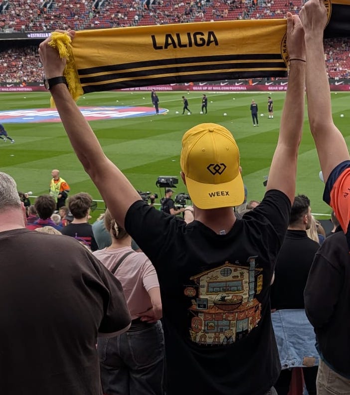 ZephyrBoy_'s tweet image. Big night at Camp Nou ⚽🔥

Yesterday we hosted some of our KOLs at #BarcelonaEspanyol.
At @WEEX_Official, we’re proud to be an official partner of La Liga 🇪🇸

Simple mindset: if you work with us, you get treated right.
Real experiences, not just words.

This is the level when