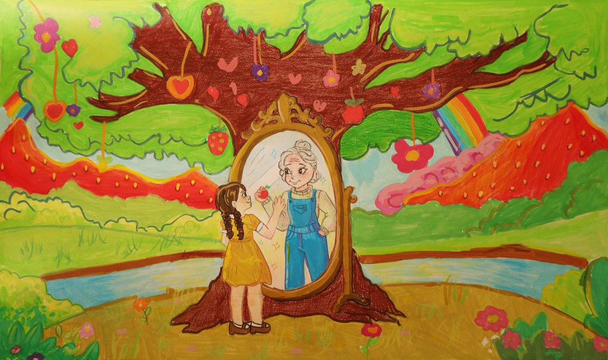 LibiaDennise's tweet photo. ¡Qué orgullo ver el talento de nuestra gente desde tan temprana edad! 🎨🤍 Les comparto el dibujo ganador del primer lugar nacional en el 32° Concurso de Dibujo Infantil y Juvenil 2025 con su obra “El espejo del Amor”. 

🪞❤️🌳 Y lo hizo una niña super talentosa, Aide Regina Álvarez Maldonado, de Pénjamo y hoy la quiero felicitar con todo el corazón. 

Este logro nos llena de esperanza y nos recuerda que nuestras niñas, niños y jóvenes tienen una mirada profunda, sensible y llena de sueños.

¡Felicidades también a todas y todos los participantes! Sigamos impulsando su talento creatividad.