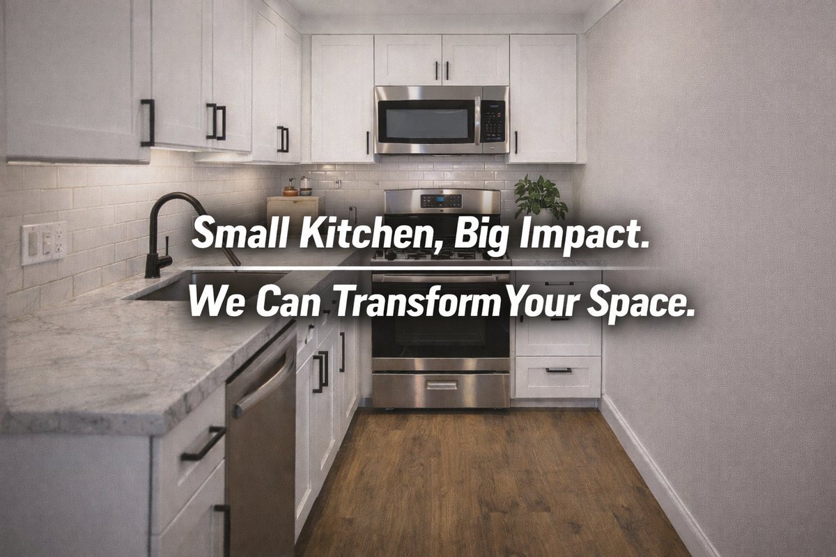 Even a small kitchen can feel spacious with the right design.

Smart storage, better layouts, and modern finishes can make a compact kitchen feel completely new.

Pittsburgh Property Remodelers specializes in transforming kitchens of all sizes.

Contact us to discuss your space.