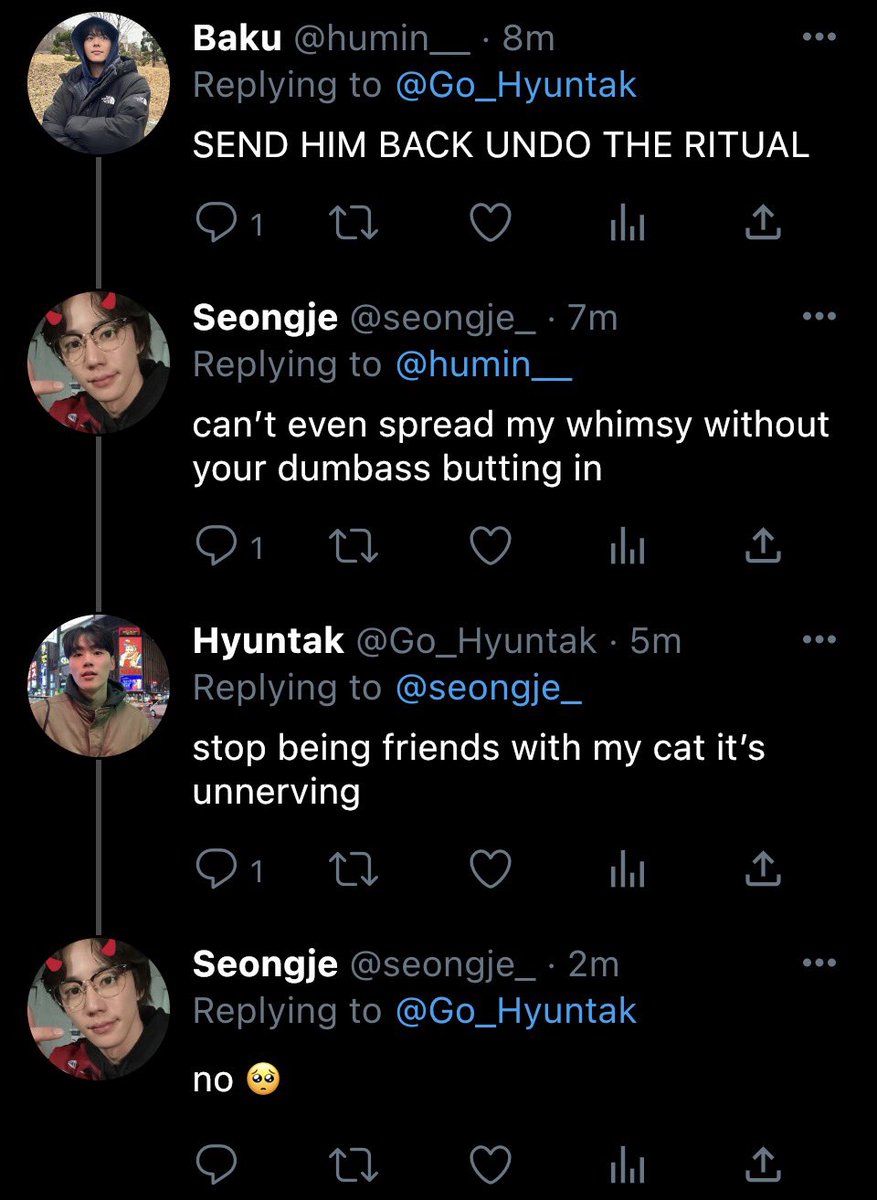 gotaklvr's tweet image. #seongtak - mini socmed au 

Where Hyuntak summons a demon called Seongje and now has to deal with him being everywhere

#jeathon #seongjebdayfest #jeathon_day6