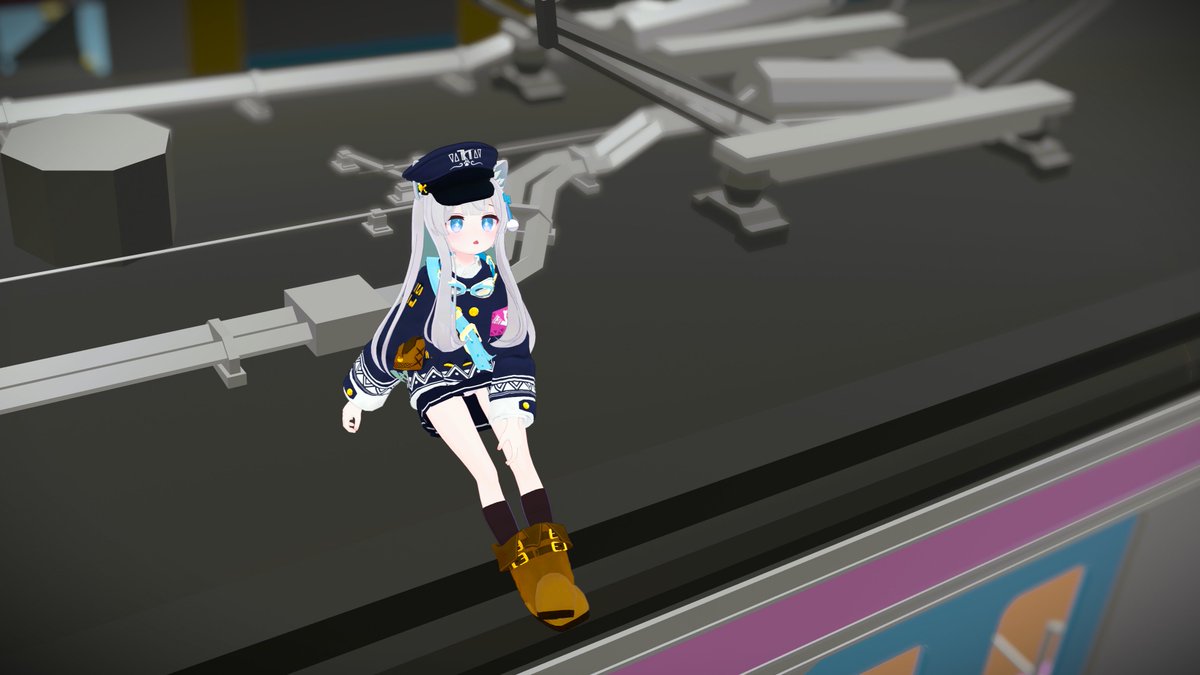 おはこんこん～！
今週の週末は #SayaTown ガイドツアーとKT線運転会があるから、架線点検してみるか👨‍🔧✨
うちの路線が"架線トラブル"とかやられるわけねーよな…

…異常ねえや

#VRChat