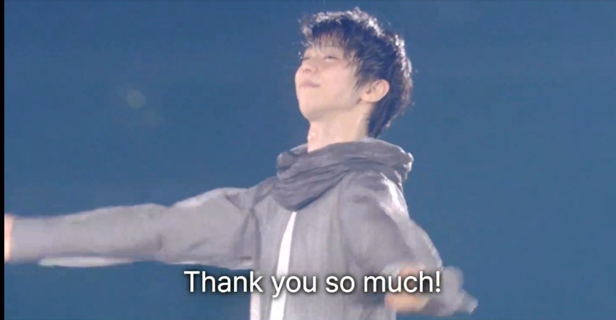 masqueroarade's tweet photo. When you're the sweetest and the humblest GOAT in the world, to the point you bow to the floor and say thank you to the audience 500 times after gifting us another masterpiece of an ice show. No, it's us who thank YOU, Yuzuru Hanyu 🥹 https://t.co/JIwhjFDkDd