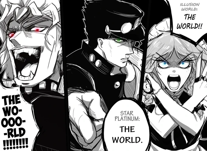 who's winning the three way time stop?

#jjk #jjba #東方Projectㅤ 