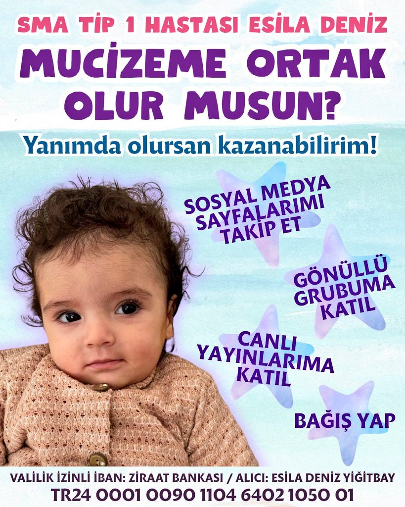 İyilik Bağışlarınız Esila Deniz'e umut olsun 🤲🏻 
#yaşamhakkı kutsaldır 🔈
Çaresi SİZ"SİNİZ ‼️

Recep Tayyip Erdoğan 
TÜRK F-16  #Borçlusunuz #Başlangıcı #Sigortası
Ofsayt  Hakem  #Ankaragücü  #Kocaelispor  #ultrAslan 
#GSvKC  #GSvKOC
#Hedef2026 #SüperLig 
Sallai  Sane