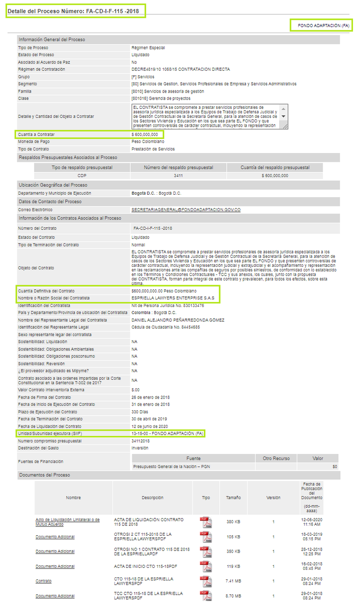 Aquí está el registro en el SECOP de los millonarios contratos de la firma de abogados de Abelardo de la Espriella con el Estado. ¿No dice el candidato que nunca había vivido de la teta del Estado? El país debe saber la verdad.