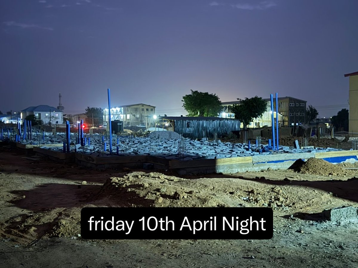kabirLM's tweet image. #Construction Site Progress

From Friday 10th April 2026 to Sun 11th April 2026 (that’s 48hrs site progress)

Engage a professional today,
we don’t build discriminately..we plan, organise, coordinate, manage and execute your project professionally.
 
build right and engage a
