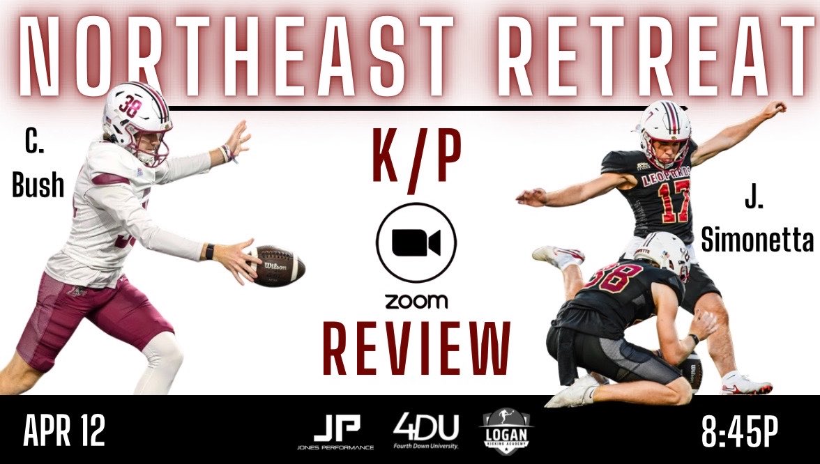 4thDownU's tweet photo. Final 🎥 review before the NE Retreat — TONIGHT 8:45p EST on @zoom

Special guests: 
@c_bush30
@JackSimonetta 
Starting K/P @LafColFootball

*FL guys attending this event + HS/College coaches are welcome to join.

👉 Email Dan@4thDownU.com https://t.co/qUQEvN9K69