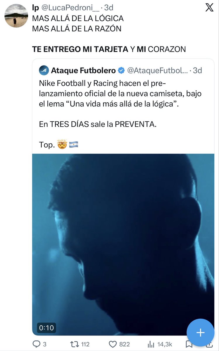 Factos de Racing tweet media