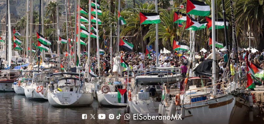 ElSoberanoMX's tweet image. #Internacional 🇵🇸 Flotilla internacional zarpa desde Barcelona para romper bloqueo israelí a Gaza

Decenas de personas despidieron la misión en el Moll de la Fusta. Por el mal clima, las embarcaciones harán una parada antes de continuar hacia Italia.

Más en: