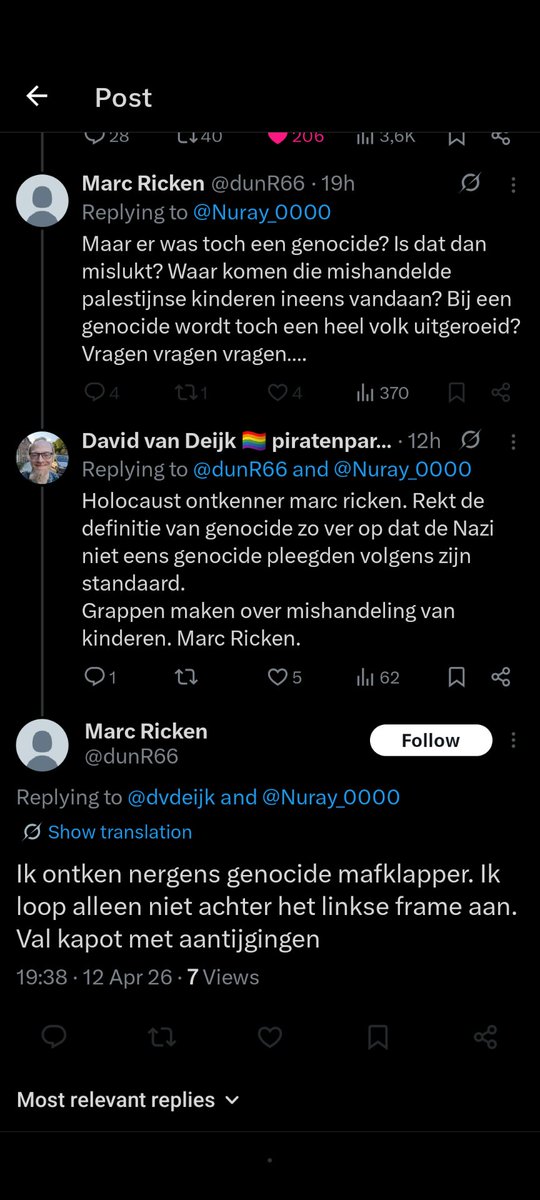 Als je niet beschuldigd wil worden van genocide ontkennen moet je misschien niet vragen of de genocide mislukt is.

x.com/i/status/20433…