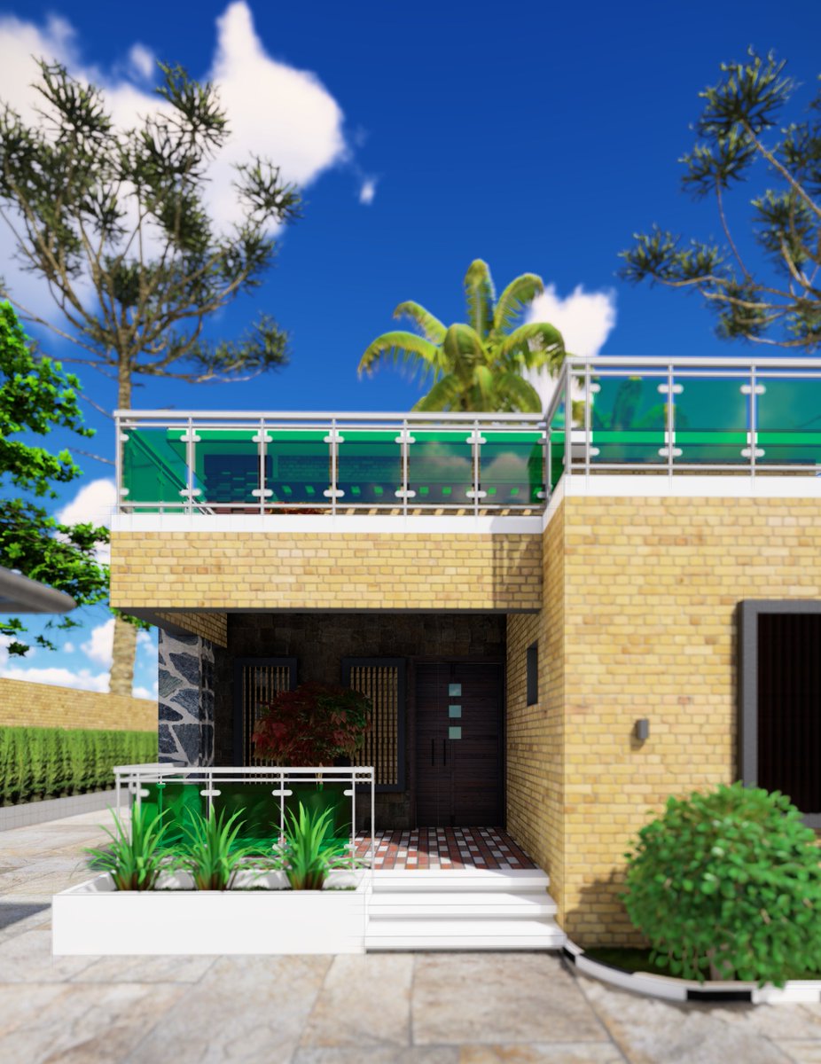 NimbusTect's tweet photo. Plaster is safe. Brick is a statement. 🧱🔥

I’ve officially defected. I used to be a plaster-only designer, but after seeing how these textures catch the Nigerian sun, there’s no going back.

THE PALM COURT RESIDENCE. A study in warmth, durability, and breaking away from the "white box" trend.

Workflow: AutoCAD ➡️ Revit ➡️ Lumion ➡️ Photoshop

Are we finally ready to admit that exposed brickwork is the elite choice for the tropics? Let’s settle it below. 👇