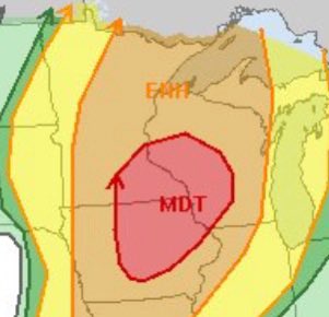 tornadorology's tweet image. Can tomorrow’s Enhanced Risk outdo last year’s Moderate Risk (4/28/25)? #tornado #wxtwitter