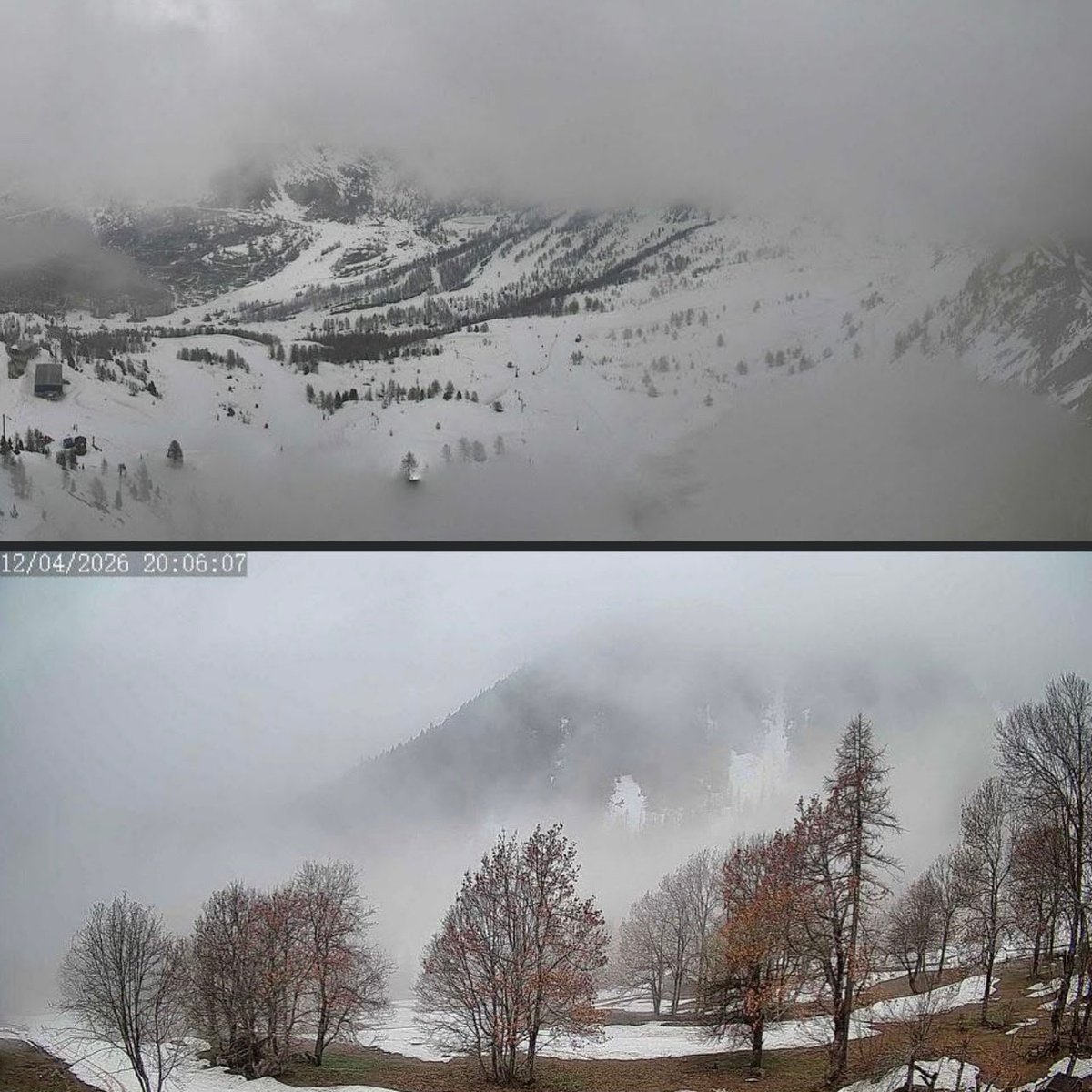 MeteoCotedAzur's tweet image. ☁️❄️ La haute montagne va connaître un temps plus frais et faiblement perturbé dès cette nuit. On attend 5 à 10 cm de neige fraîche au-dessus de 2200 m d’ici lundi, localement 15 à 20cm sur la crête frontalière Mercantour/Italie. Limite pluie-neige vers 2000 à 2200 m.

#Nice06