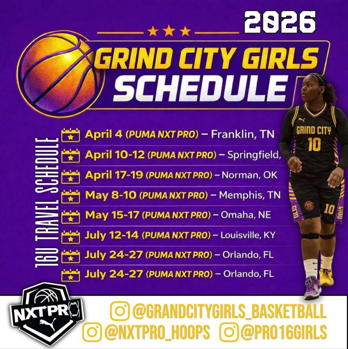 azariablockerr's tweet photo. Break off but the grind didn't stop! I'm coming back better. Thank you @mannycar89 and Coach B(@GrindCityGirls)for accepting me with open arms and letting me rock out. Looking forward to get some dubs with my new teammates. I'm ready to work, here's my schedule for this summer 💜 https://t.co/hoS7VPZKbR