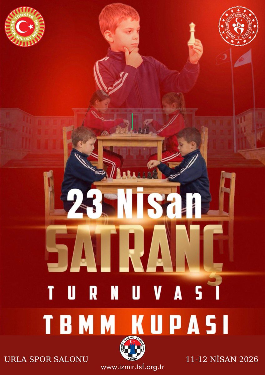 “TBMM 23 NİSAN ULUSAL EGEMENLİK VE ÇOCUK BAYRAMI İZMİR SATRANÇ TURNUVASI“ İZMİR URLA’DA YAPILDI.

İzmir Gençlik ve Spor İl Müdürlüğü ve İzmir Satranç İl Temsilciliği katkılarıyla düzenlenen satranç turnuvasında minik yavrularımızın heyecanına ortak olduk…🇹🇷
<a href="/ARDUCLU35/">ARDUCLU</a>