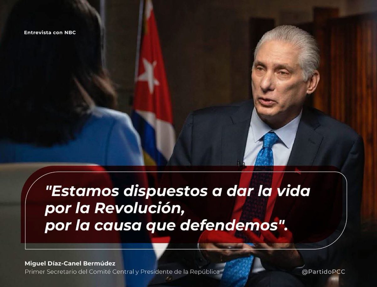 Orgullosa de ser cubana y del Primer Secretario del PCC y Presidente que nos representa. Respuestas claras, precisas y contundentes. #YoSigoAMíPresidente.#CubaEstáFirme.#CubaEsRevolución. <a href="/MINCEX_CUBA/">MINCEX🇨🇺</a>. <a href="/pro_cuba/">ProCuba</a>