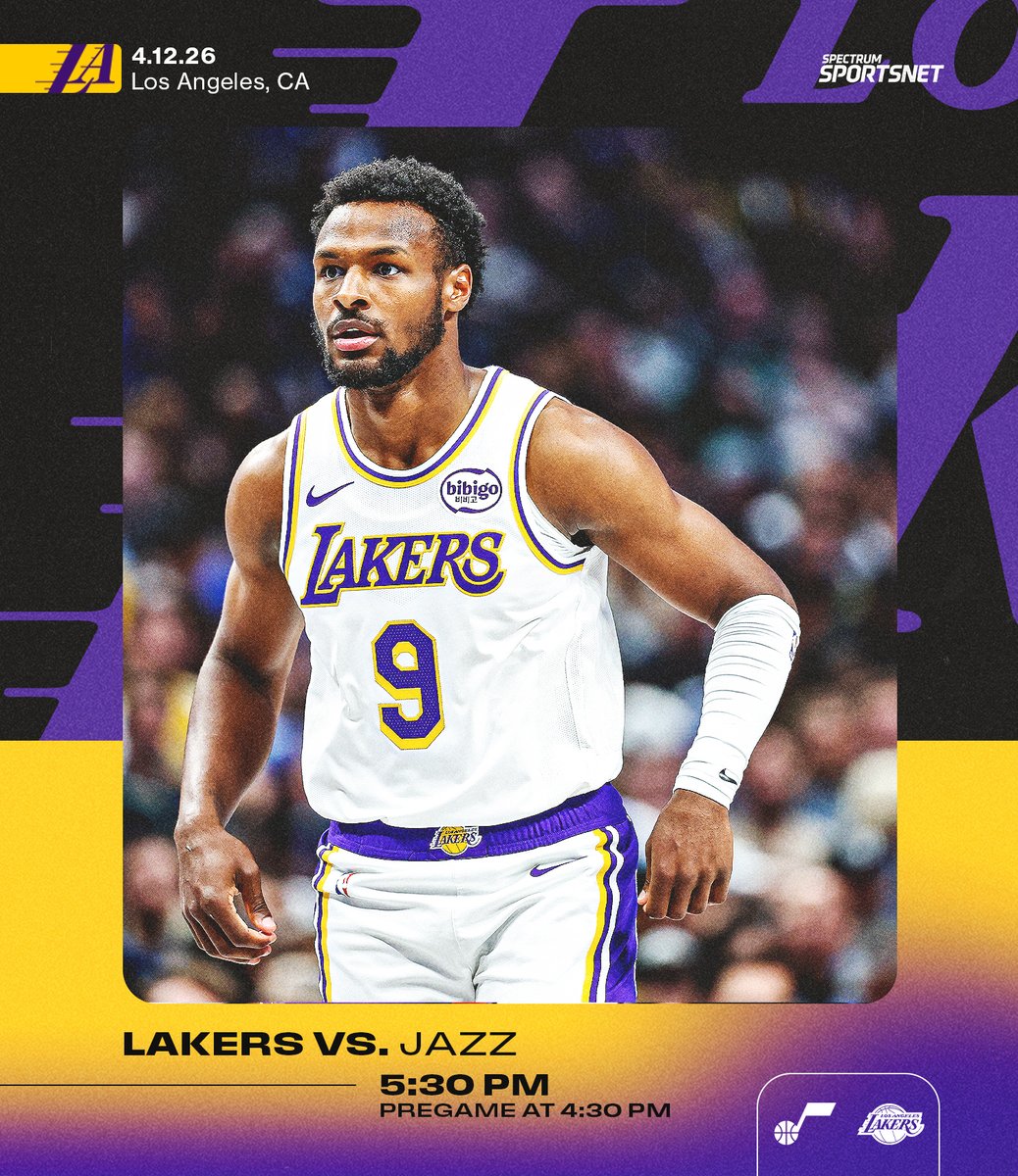 SpectrumSN's tweet image. The #Lakeshow conclude the regular season at home vs. Utah Jazz.

📺: Pregame at 4:30 PM
🏀: Tip-off at 5:30 PM
📍: Spectrum SportsNet/Spectrum SportsNet+