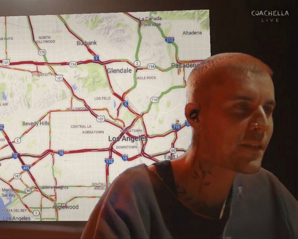 People in LA checking their commute home: