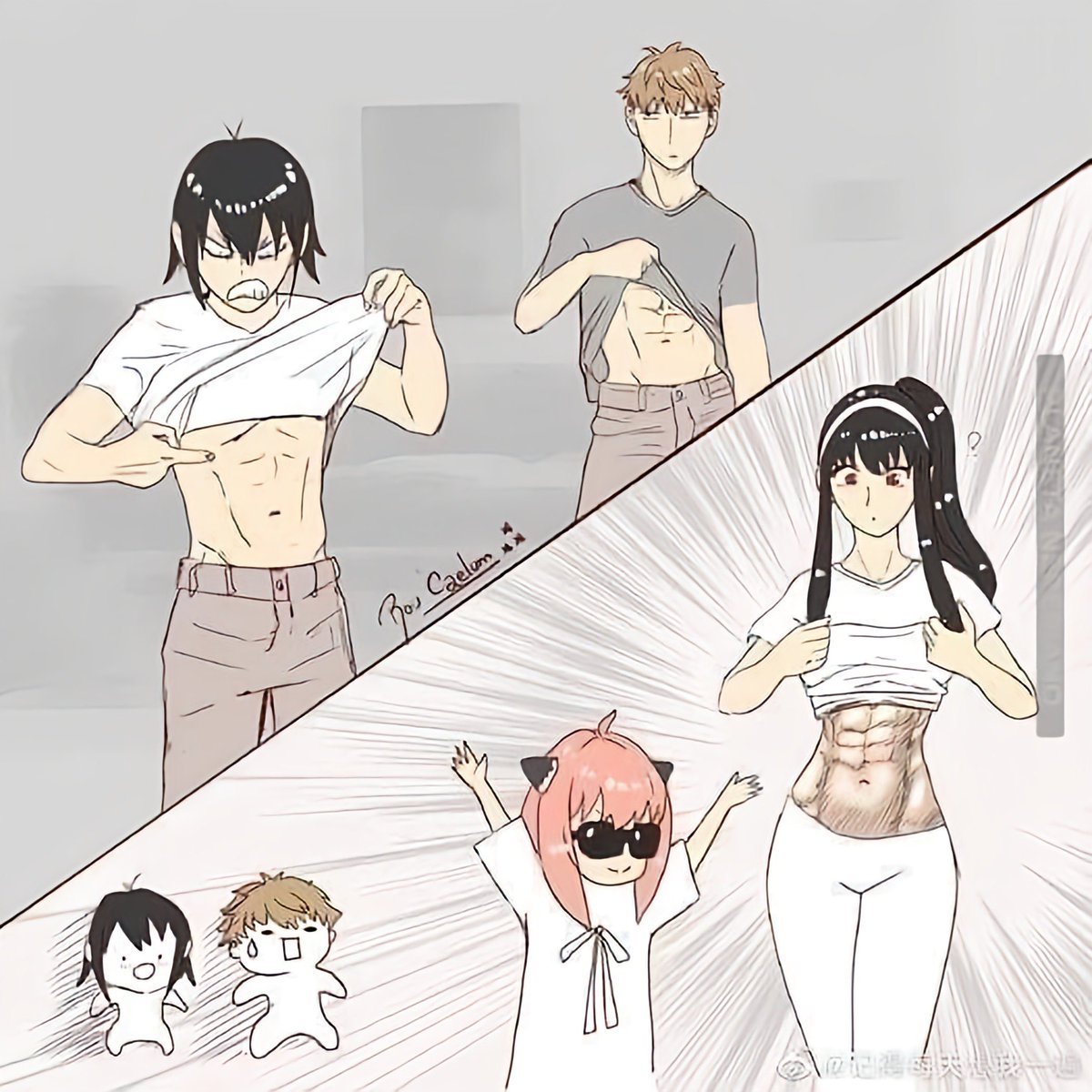 Everyone in the family is ripped af…. Except Anya I guess 😂🤭💕💕
#spyxfamily