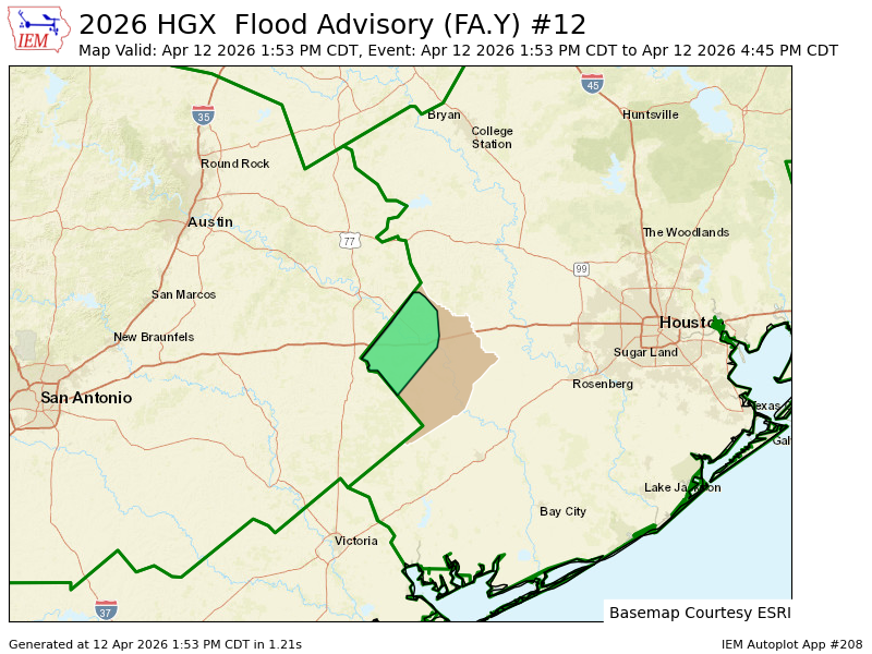 HGX issues Flood Advisory for Colorado [TX] till Apr 12, 4:45 PM CDT mesonet.agron.iastate.edu/vtec/f/2026-O-…