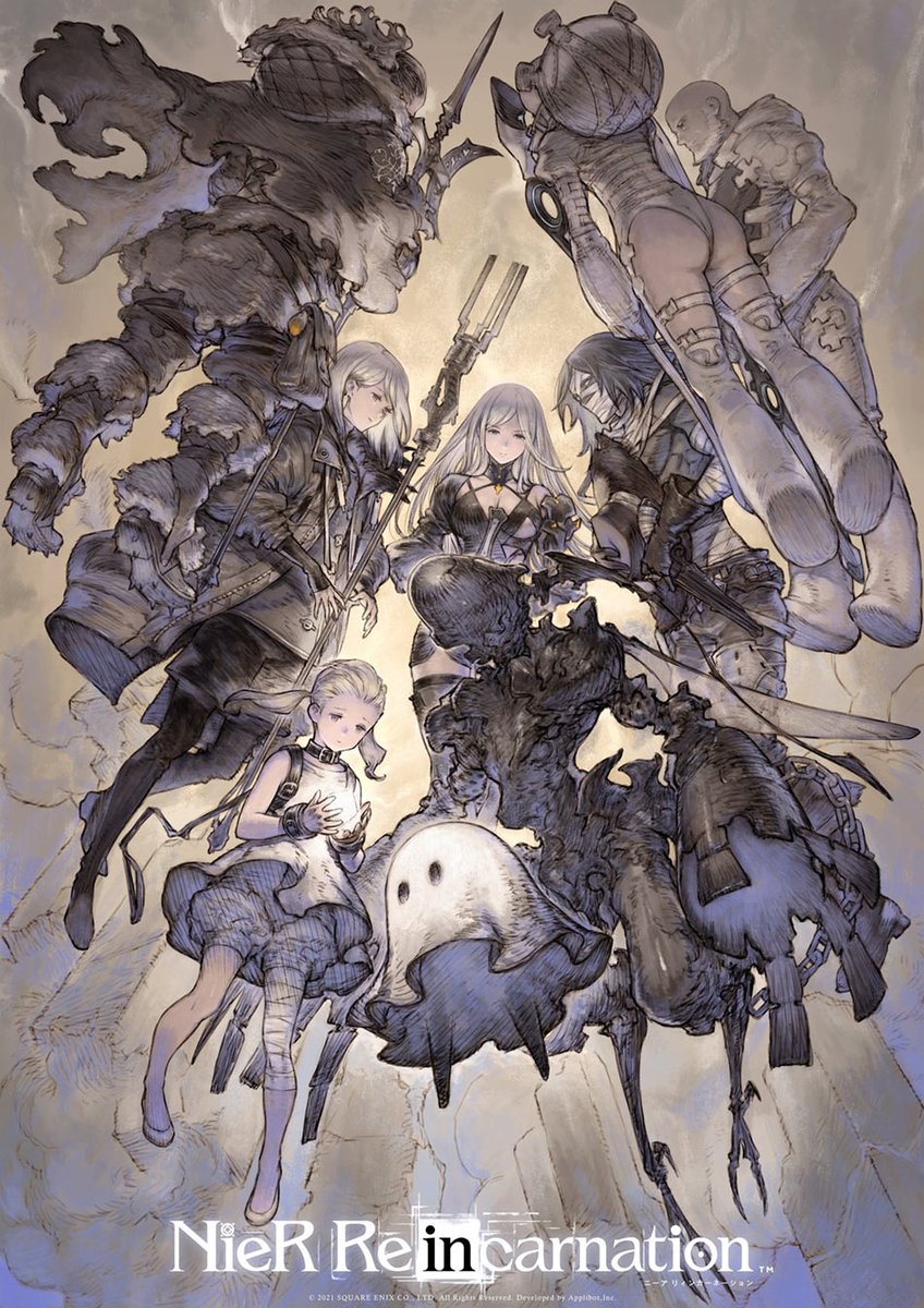 creativeuncut's tweet photo. NieR Reincarnation illustration by Kimihiko Fujisaka.

More art from the game: https://t.co/RaKiIsZLoH https://t.co/AcBglQ4lYu