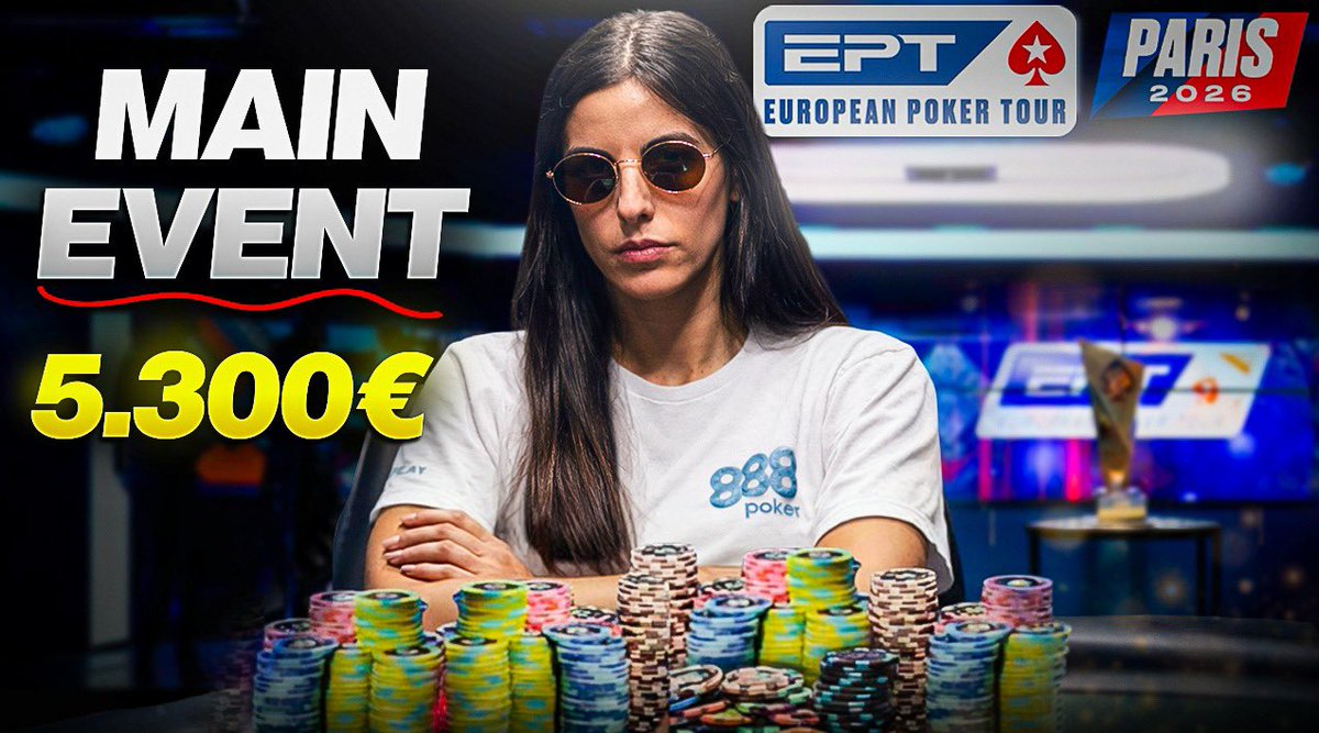 lucia13Navarro's tweet photo. Broche final de la saga del EPT Paris con el main event de €5.300 🔥

Además es un vídeo donde analizo un par de manos raras que jugué por cómo nos pueden percibir en la mesa. 

Espero tu opinión en los comentarios del vídeo 👀 https://t.co/BdU0bwk4GX