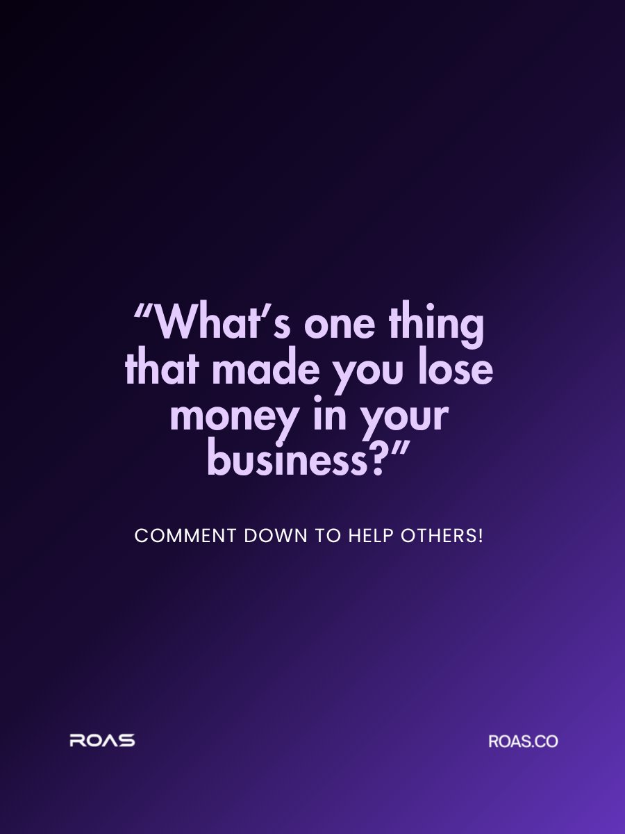 roas's tweet photo. Be honest!!! 👀

What’s one mistake that cost you money?

Everyone talks about wins.

But losses teach faster.

Bad targeting.

Weak offers.

Scaling too early.

No follow-up system.

Most expensive mistakes come from things that seemed right at the time.

Drop one thing that cost you money 👇

(You’ll probably help someone else avoid it too.)

#ROAS #BusinessGrowth #MarketingStrategy #Entrepreneurship #SalesSystems