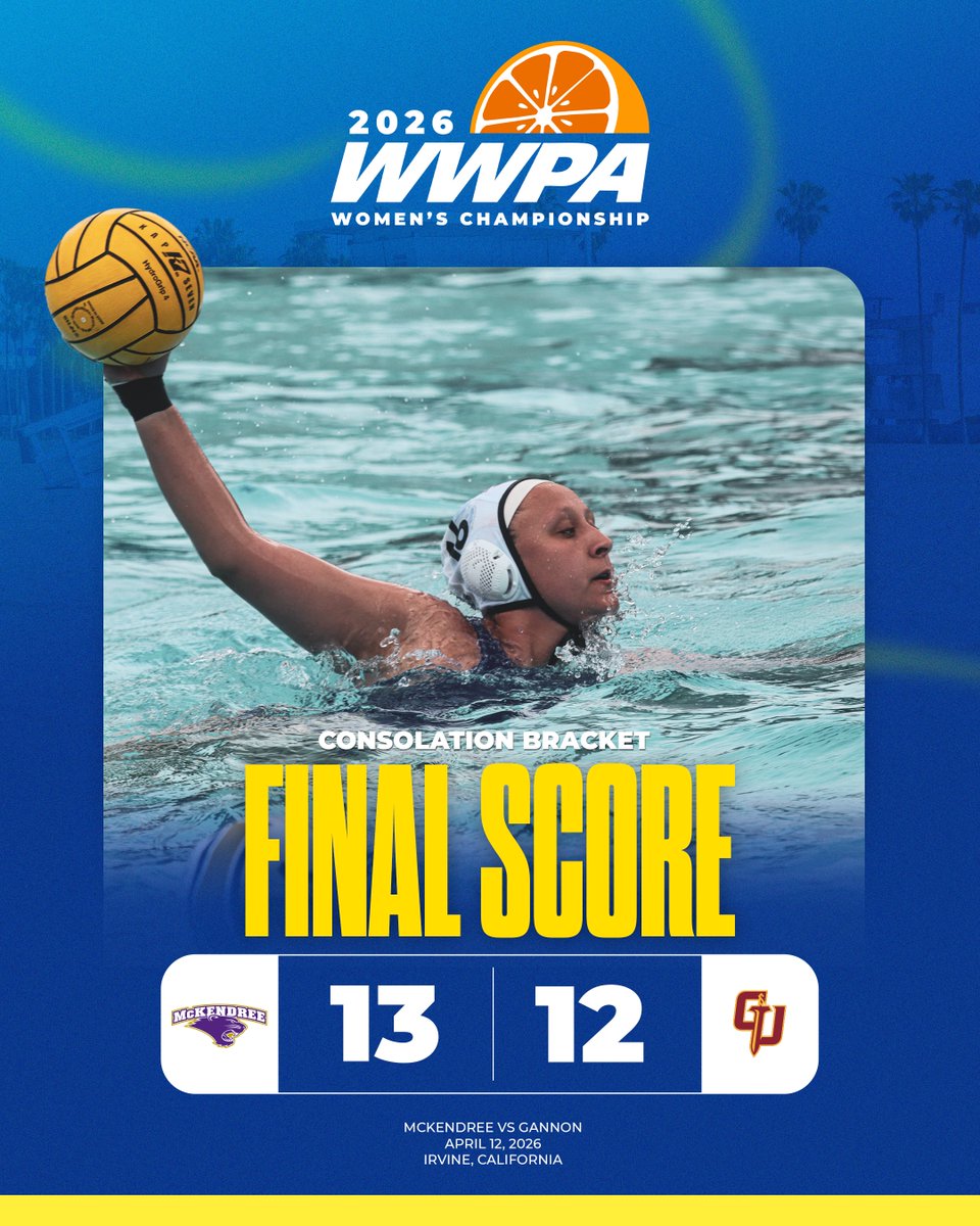 TheWWPA's tweet photo. McKendree heads home with 6th Place under its belt after a 1-1 showing in the Consolation Bracket.

🔹 Munoz: 3g
🔹 Murphy: 2g, 3a
🔹 Cramer, Màrquez: 2g, 1a

#ncaawaterpolo https://t.co/PzNw5eRe65