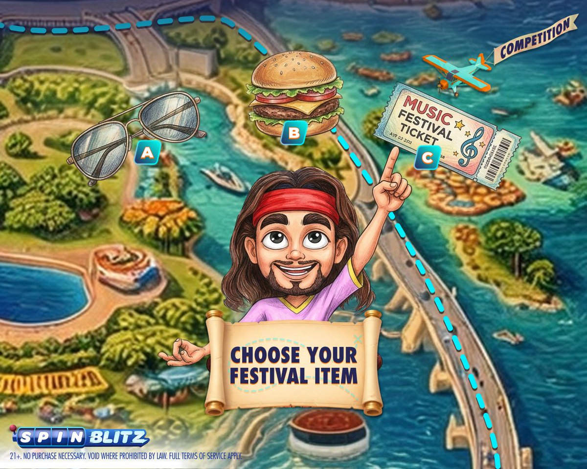 SpinBlitzdotcom's tweet image. #SpinBlitz vibes are calling. 🙌

But one thing makes or breaks the whole experience, Blitzer. 👀

Which item is a must-have for a music festival?

Comment your pick + #BlitzCompetition. 💬

Be 1 of 10 to win GC 40,000 + FREE SC 20. 🎁

Ends Apr 12, 11:59PM PT. 

Fast Spins. Big