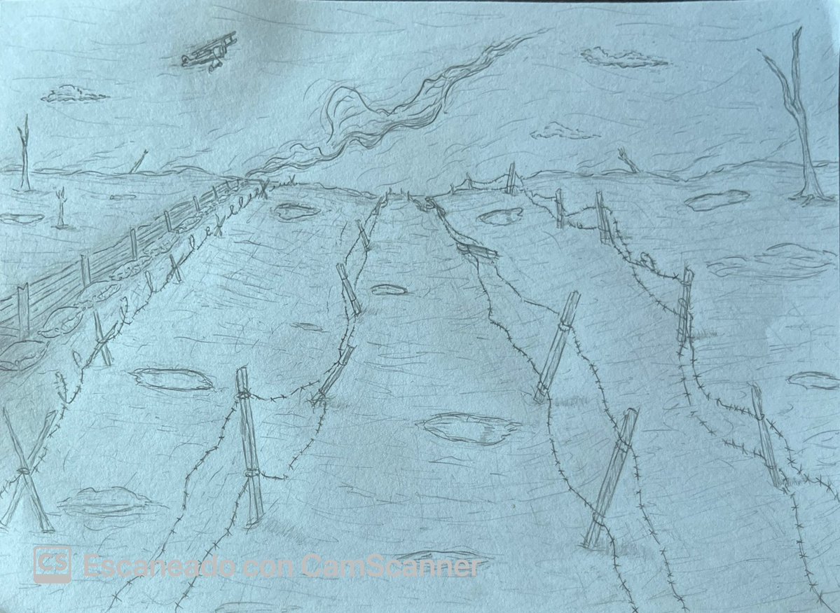 salmonpepe44205's tweet image. Dibujos random #52 

Otras perspectiva de las trincheras de #ww1 , desearía mejorar esta forma de perspectiva a futuro 🥹 
#traditionalartist