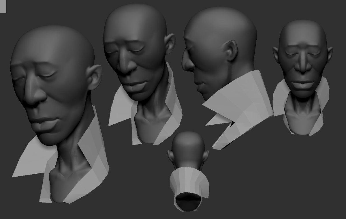 BuffonSad's tweet photo. Some character exploration in 3d for an upcoming project https://t.co/JlaFobf0c8