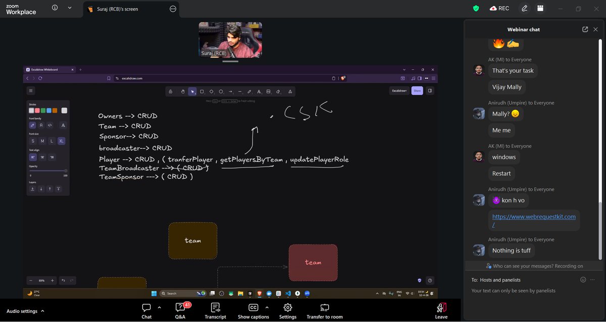 _kumar_pratham's tweet image. Built a full IPL management system from scratch, starting with DataBase design, converting it into clean database models, then implementing routes and connecting the complete backend flow . @surajtwt_ @ChaiCodeHQ @nirudhuuu
#Database #DBMS #ChaiCode #BackendDevelopment #ERD #API