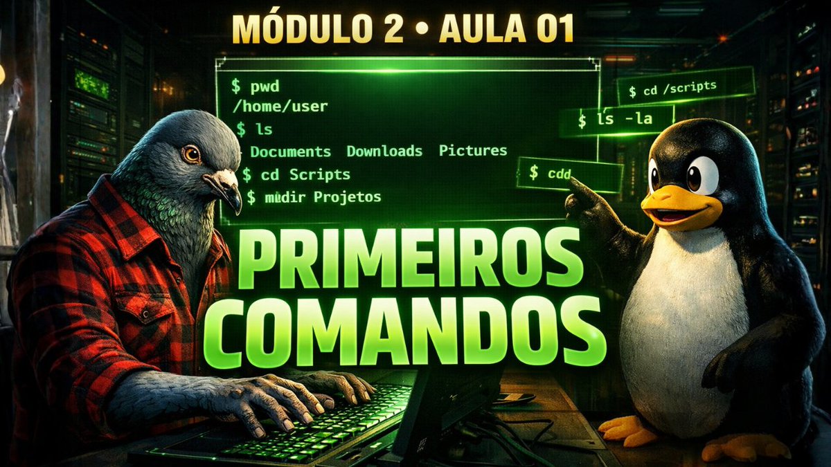 coachdeosasco's tweet photo. 📚🐧Introdução ao Linux • Módulo 2 Aula 01 — Primeiros Comandos no Terminal

https://t.co/yVR05RWpQf

#linux #terminallinux #bash #opensource #cibersegurança https://t.co/2ONtpqMgFo