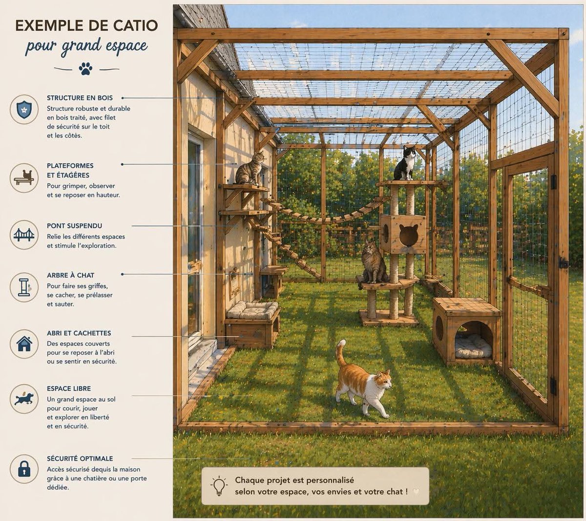 ALB_renov29's tweet image. Bonsoir à tous !
Avec l'arrivée des beaux jours 🌞 
Je vous propose une nouvelle prestation en partenariat avec Audrey de la Chatterie de la roche bleue.
Je vous propose des catios (espaces extérieurs sécurisés) sur mesures pour vos chats 😻
#catio #chat #finistere #chatterie