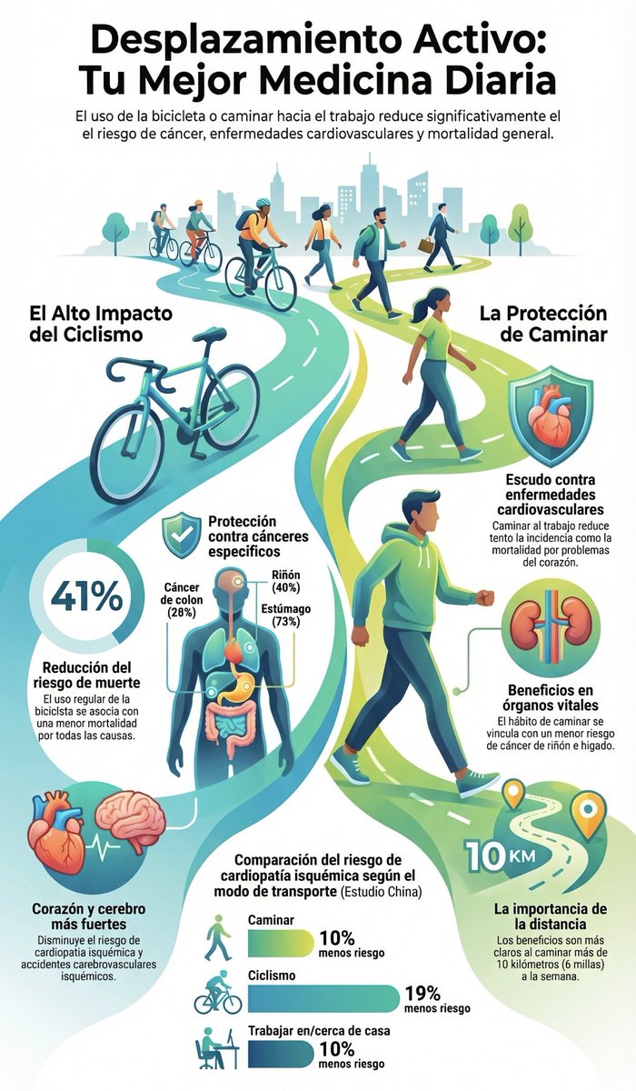 mayogastro's tweet image. Beneficios del #ciclismo y de #caminar  en la #salud  Claramente disminuyen la #mortalidad y mejoran la #calidaddevida   Empieza desde hoy. Solo depende de tí.