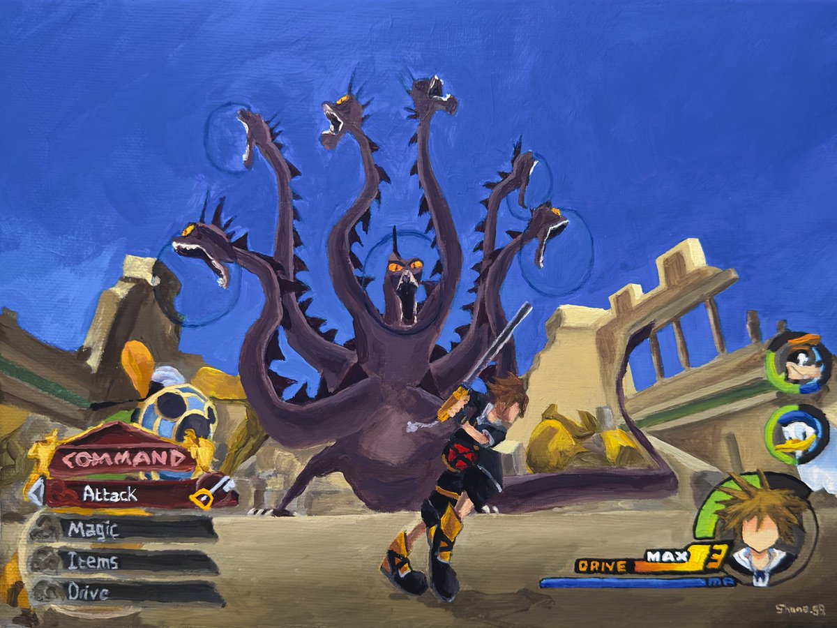 Shone_ggx's tweet image. Painted the Hydra fight from KH2