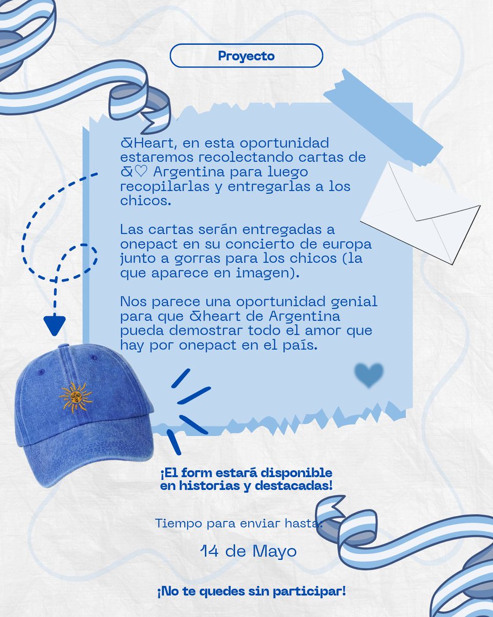 [PROYECTO] 🇦🇷&amp;💙

&amp;heart, les queremos contar sobre este hermoso proyecto que tenemos para ustedes! 🥹

Tenemos la oportunidad de demostrar cuanto amor hay por onepact en el país y cuanto queremos que vengan (+)