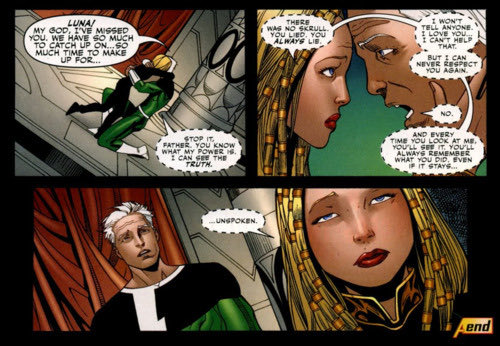 / YESS imagine it being exactly like this panel too. .

him thinking she’s hurt and he’s gotta play the concerning father even thought he’s canonically said saving her is like saving a stranger or whatever &amp;&amp; god i want to development them to actually work out their issues