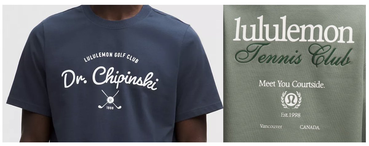 MattJMcClintock's tweet photo. $LULU currently seems to think all it takes is a generic slogan added to "random sport" plus the words "club" to revitalize the brand. This is $GAP merchandising people. At least $ANF made their slogans interesting (yet often racist) back in the day. What's next? Bowling Club? https://t.co/429oDD0IRa