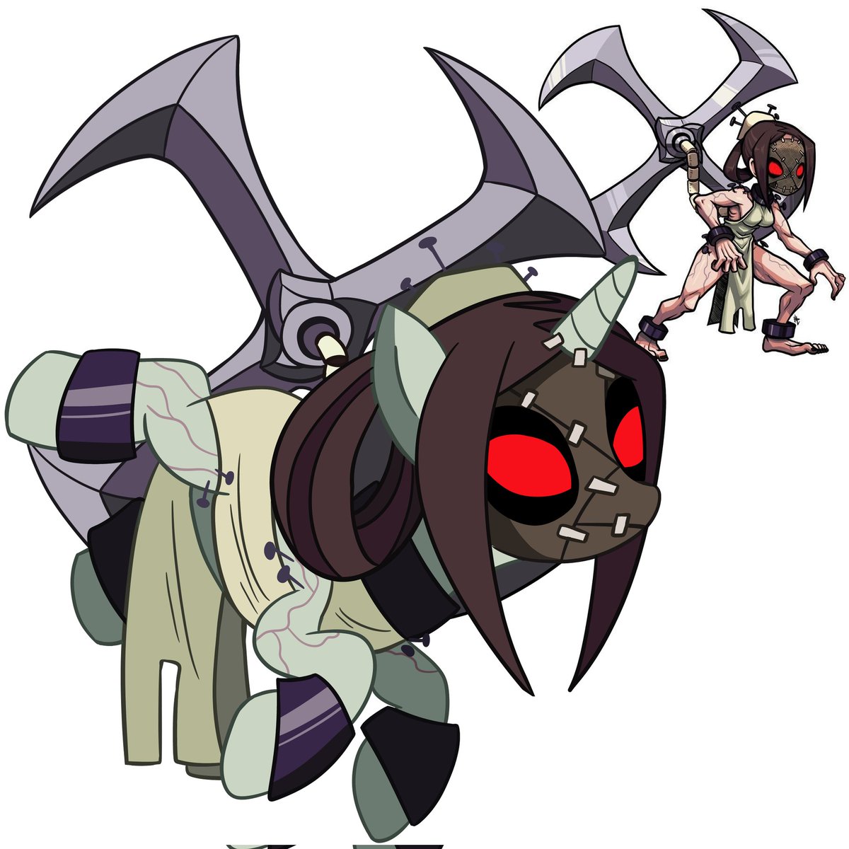 palschemor's tweet photo. 😎 #SkullGirls #art #fanart #skullgirlsmobile #painwheel #eliza #squigly #valentine #mylittlepony https://t.co/wKrWGu4ztE