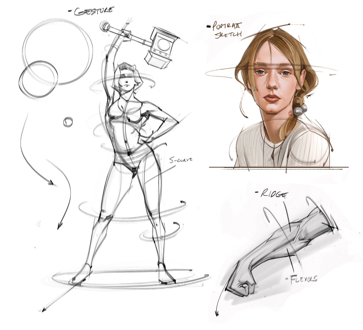 saqomolo's tweet image. Morning gesture drawing, a portrait painting, and a quick anatomy sketch of the arm. Trying to tackle all my drawing and painting goals! #drawing #sketching #anatomy #humananatomy #gesturedrawing #painting #portrait #brushstrokes #colorstudy #gottogetbetter